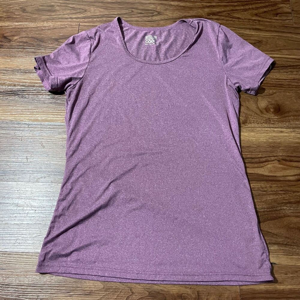 32 Degrees Cool Purple Short Sleeve Scoop Neck T-Shirt Stretch Women's Size M